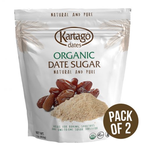 Organic Date Sugar  1 lb (453g)  - (Pack of 2)